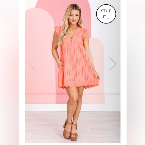 Pink Lily Pants - Peach Romper. Brand new Never Worn. NWOT